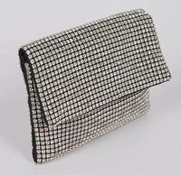 RHINESTONE MESH CLUTCH