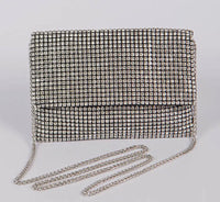 RHINESTONE MESH CLUTCH